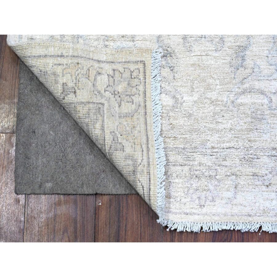 3'x4'9" Platinum Gray, White Wash Peshawar with All Over Design, Natural Dyes, Pure Wool, Hand Knotted, Oriental Rug Sh74962 - Image 2
