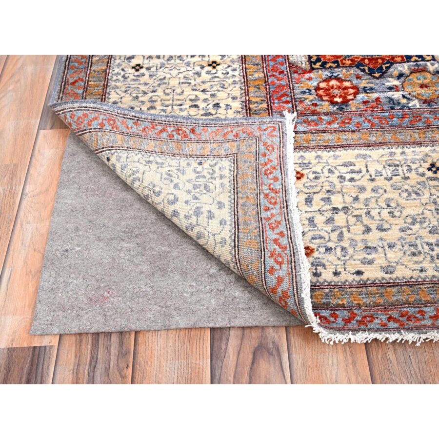 8'10"x12' Candy Red, Natural Wool, 200 KPSI, 14th Century Mamluk Dynasty Pattern, Vegetable Dyes, Hand Knotted, Oriental Rug Sh85871 - Image 4