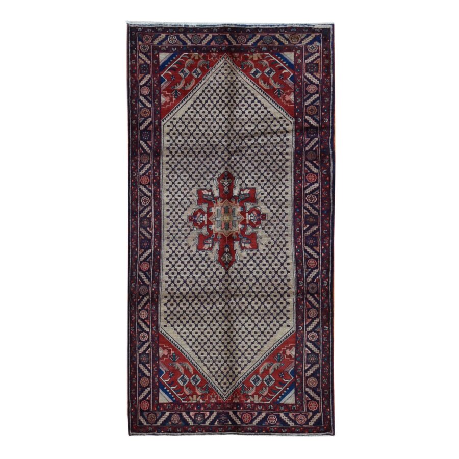 5'1"x10'2" Mojave Desert Brown, New Persian Hamadan, Camel Hair, Pure Wool, Hand Knotted, Oriental Rug Sh87527