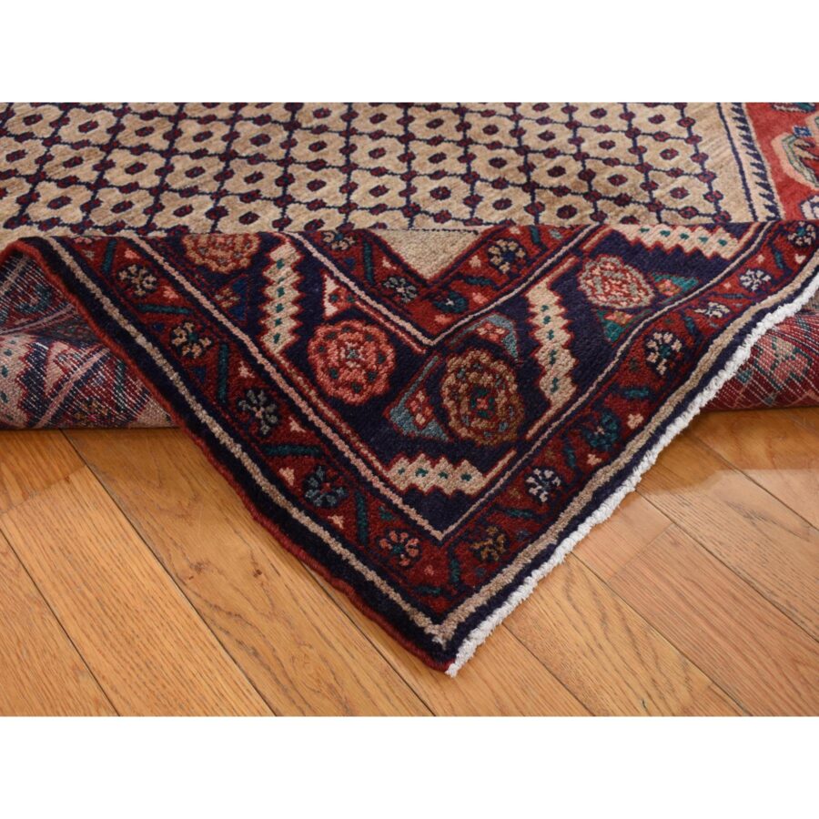 5'1"x10'2" Mojave Desert Brown, New Persian Hamadan, Camel Hair, Pure Wool, Hand Knotted, Oriental Rug Sh87527 - Image 4