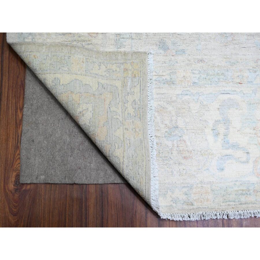 9'9"x13'8" Platinum Gray, Bidjar Garus Design, Vegetable Dyes, Hand Knotted, Natural Wool, Dense Weave, Oriental Rug Sh88084 - Image 4