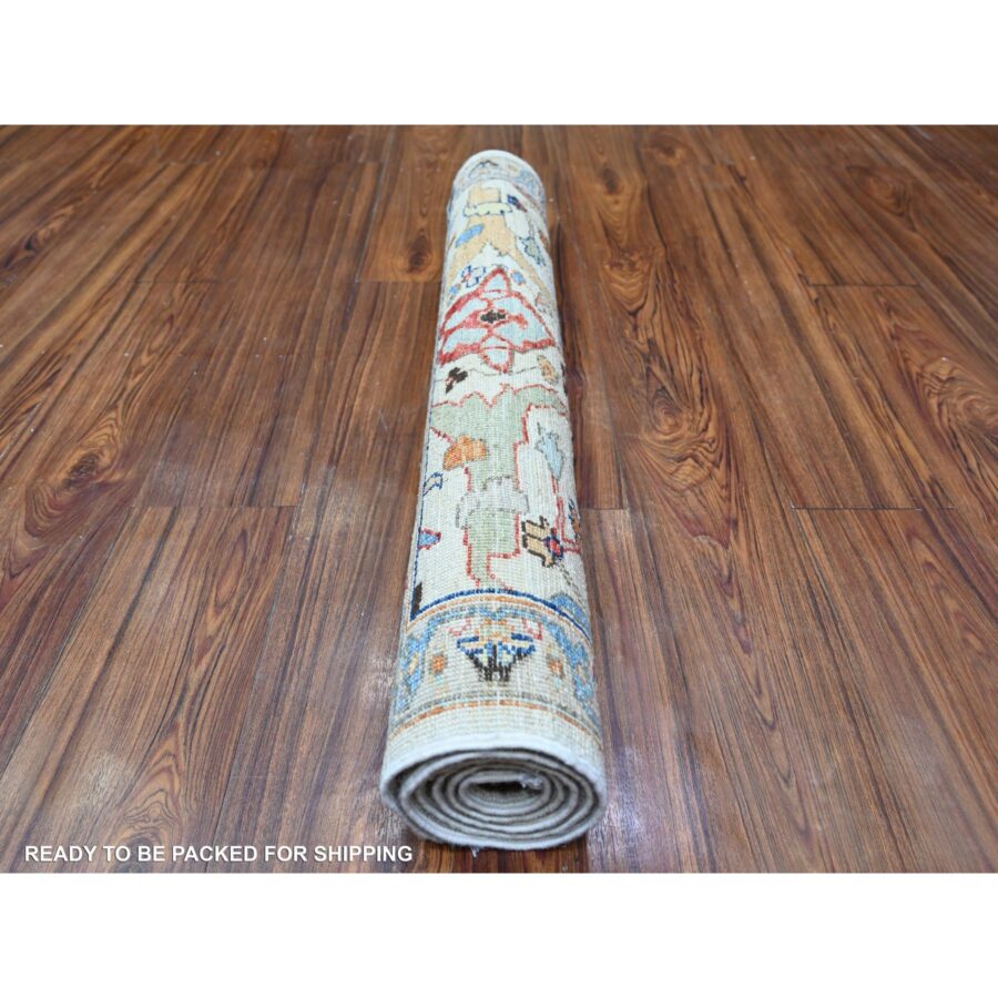 3'x4'9" Pearl White, Fine Aryana Bidjar Garus Design, Natural Dyes, Luxurious Wool, Hand Knotted, Oriental Rug Sh88254 - Image 4