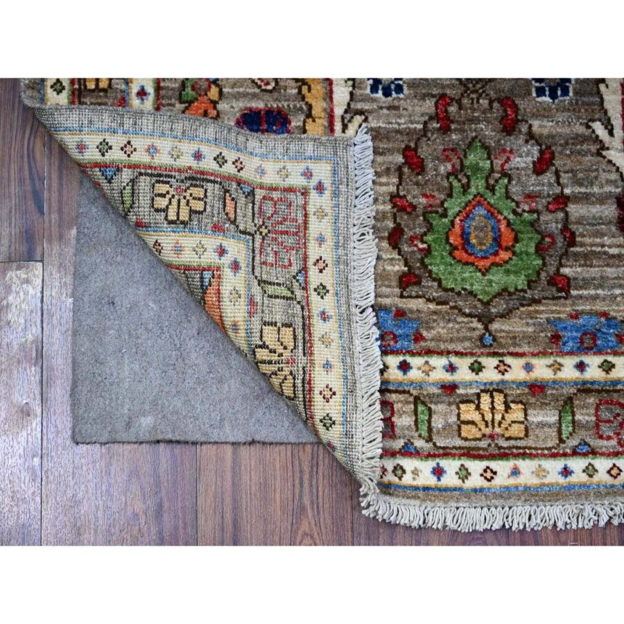 3'x4'8" Sonic Gray, All Over Mahal Design, Distinct Abrash, Fine Aryana, Hand Knotted, Vegetable Dyes, Vibrant Wool, Oriental Rug Sh88256 - Image 2