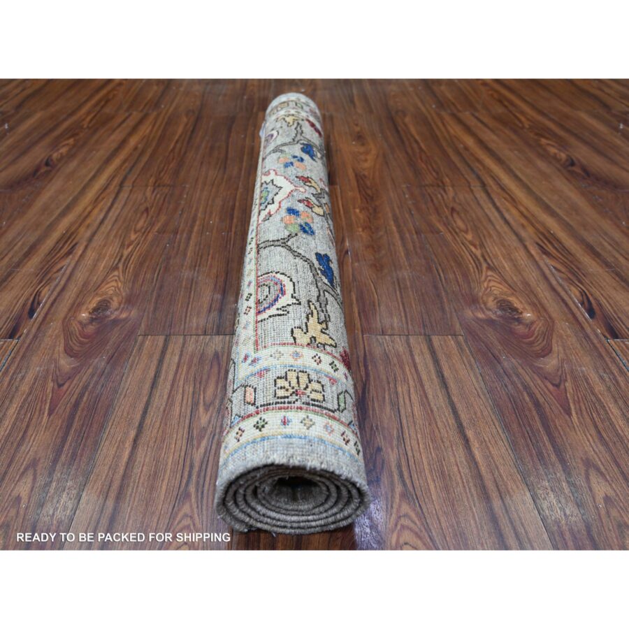 3'x4'8" Sonic Gray, All Over Mahal Design, Distinct Abrash, Fine Aryana, Hand Knotted, Vegetable Dyes, Vibrant Wool, Oriental Rug Sh88256 - Image 4