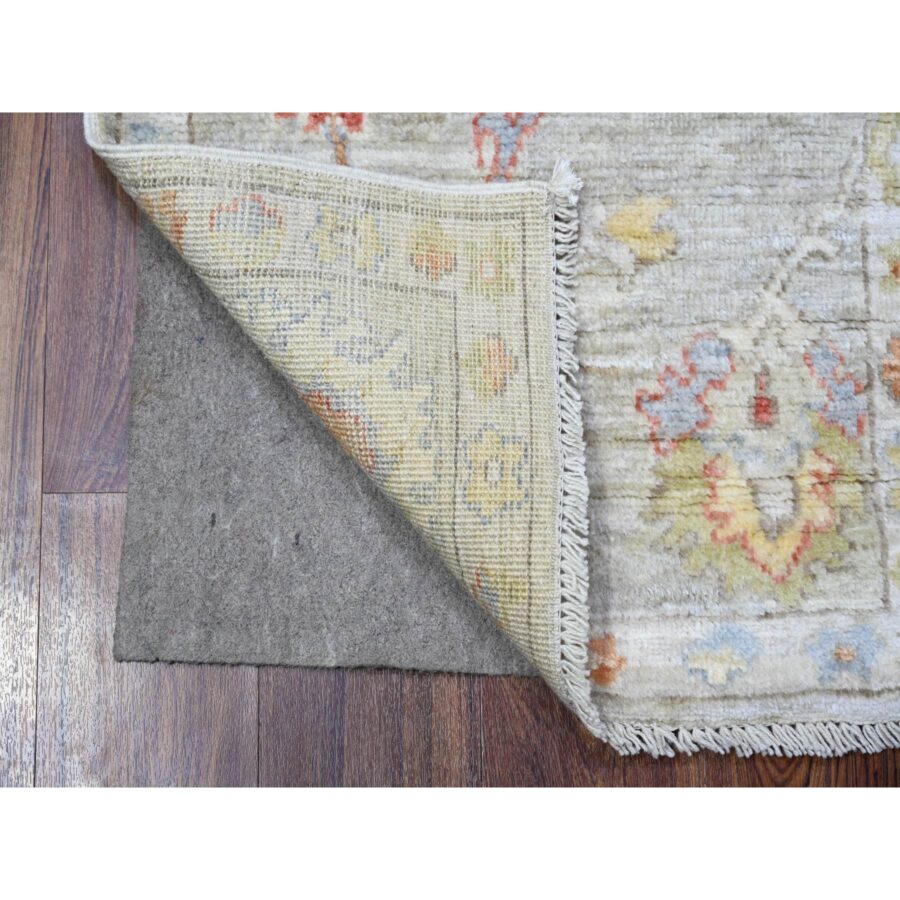 2'x3'4" Tradewind Gray, Afghan Angora Oushak All Over Motifs, Hand Knotted Pure Wool, Natural Dyes Mat Oriental Rug Sh88633 - Image 2