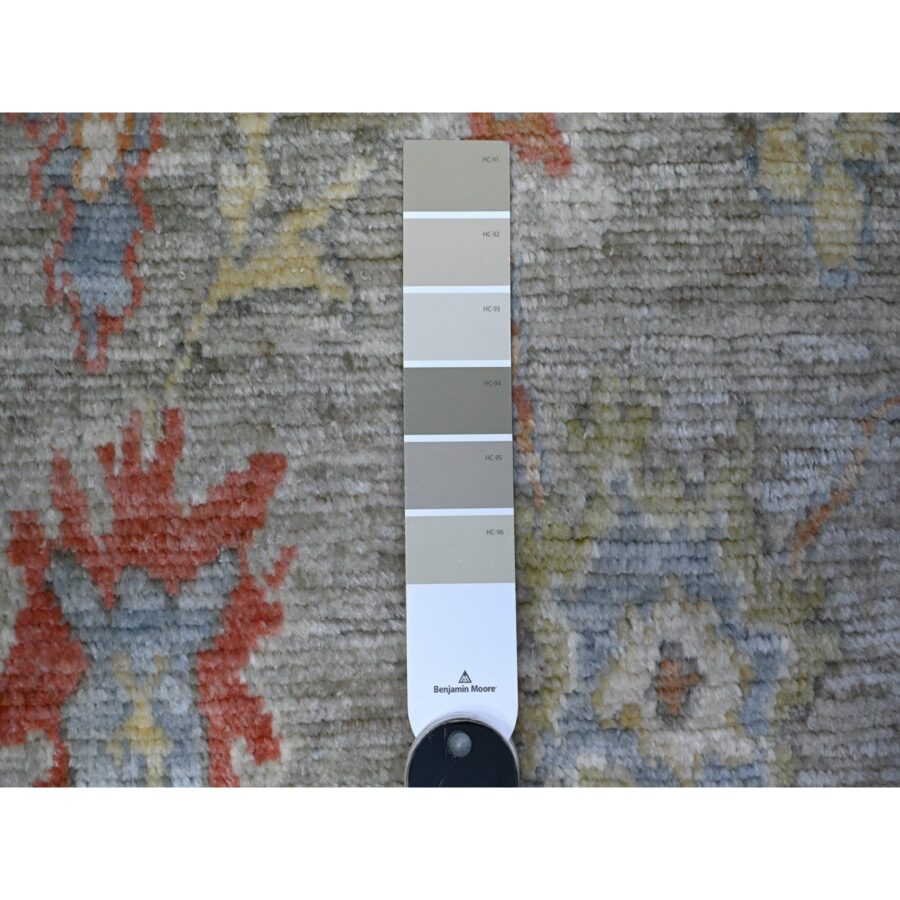 2'x3'4" Tradewind Gray, Afghan Angora Oushak All Over Motifs, Hand Knotted Pure Wool, Natural Dyes Mat Oriental Rug Sh88633 - Image 3